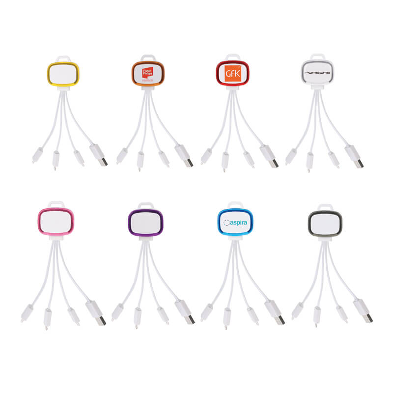 LED Charging Cable with Multiple Connectors